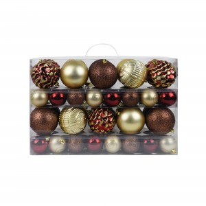 68Pk Christmas Shatterproof Ornaments-Multi