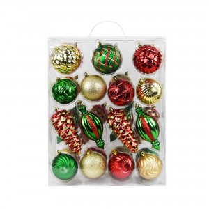 30Pk Christmas Shatterproof Ornaments-Multi