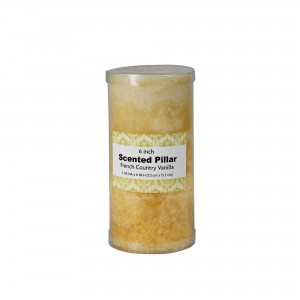 3 x 6 Inch Tritone WHT/CRM Scented Pillar Candle(12pcs/Case)
