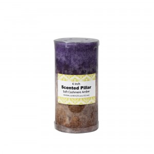 3 x 6 Inch Purple Sand Scented Pillar Candle