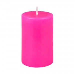 2 x 3 Inch Hot Pink Pillar Candle
