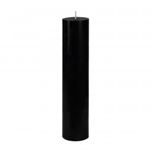 2 x 9 Inch Black Pillar Candle