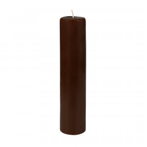 2 x 9 Inch Brown Pillar Candle