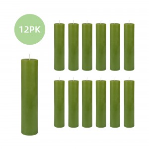 2 x 9 Inch Sage Green Pillar Candle (12pcs/Case) Bulk