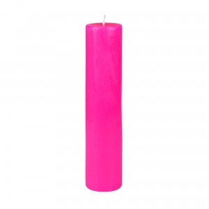 2 x 9 Inch Hot Pink Pillar Candle(4 pces)