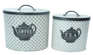 Condiment-themed Round Storage Tin (Set of 2)