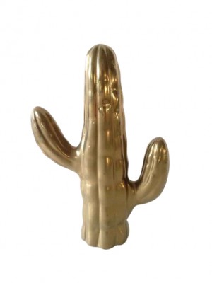 CERAMIC CACTUS GOLD COLOR