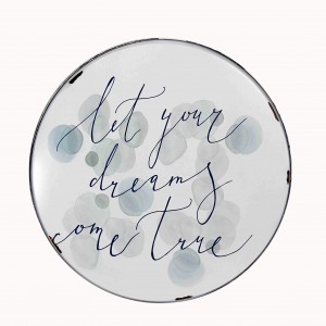 23.62"H White Metal Tray