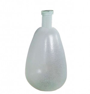 17.75" Suava Frosted Glass Vase