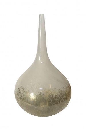 Pertusa 15.5" Frosted Glass Vase