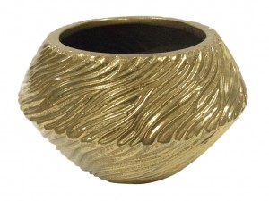 CERAMIC VASE GOLD COLOR