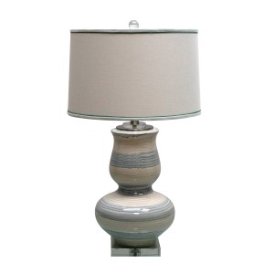 27.5 Inch H Ceramic Table Lamp with Crystal Base