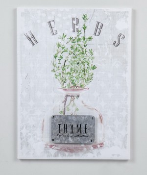 15.74 Inch H white/green 3D canvas wall art