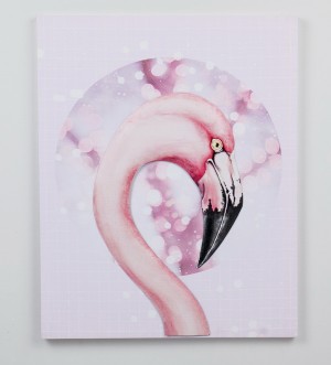 16.53 Inch H pink 3D canvas wall art
