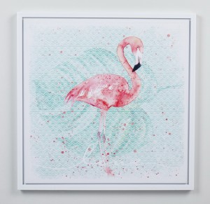 19.68 Inch H pink/green 3D canvas wall art