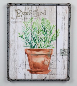 19.7 Inch H green/brown canvas wall art