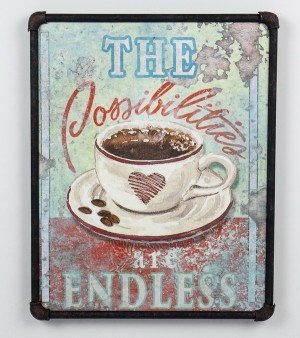 19.7 Inch H white/black canvas wall art