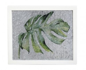 METAL WALL PLAQUE LEAVES DESIGN