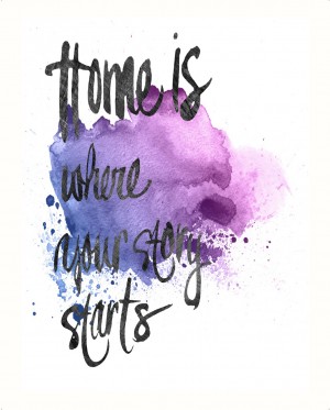 19.7 Inch H Purple,Bule,Black Printing  Canvas