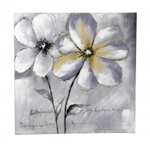 31.5 Inch H white, Grey Canvas