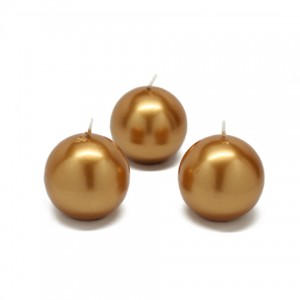 2 Inch Metallic Ball Candles (96pcs/Case) Bulk