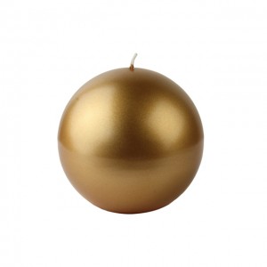 4 Inch Metallic Ball Candles (12pcs/Case) Bulk