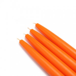 6 Inch Orange Taper Candles (1 Dozen)