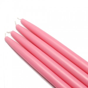 10 Inch Pink Taper Candles (1 Dozen)