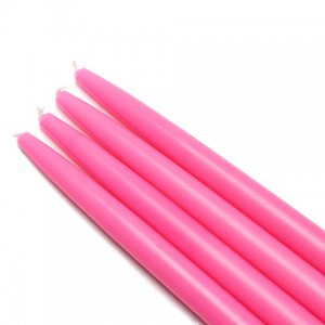 10 Inch Hot Pink Taper Candles (1 Dozen)