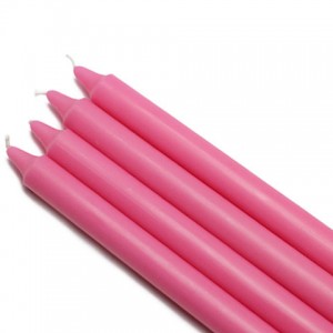 10 Inch Hot Pink Straight Taper Candles (1 Dozen)