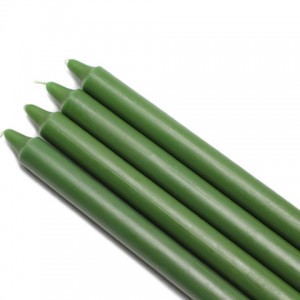 10 Inch Hunter Green Straight Taper Candles (1 Dozen)