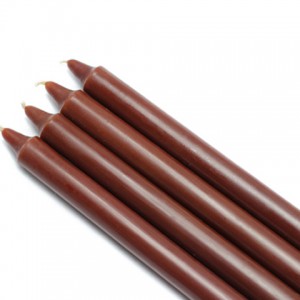 10 Inch Brown Straight Taper Candles (1 Dozen)