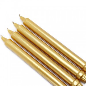 10 Inch Metallic Formal Dinner Taper Candles (144pcs/Case) Bulk