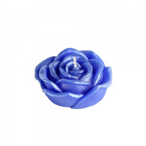 3 Inch Blue Rose Floating Candles (144pcs/Case) Bulk