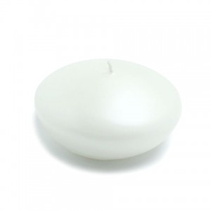 4 Inch Pearl White Floating Candles (24pcs/Case) Bulk
