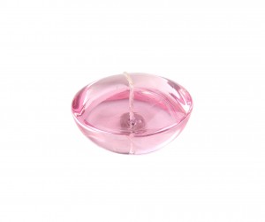 3 Inch Clear Light Rose Gel Floating Candles (72pcs/Case) Bulk