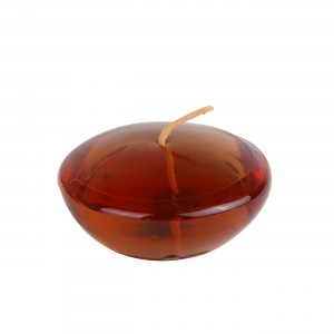 3 Inch Clear Brown Gel Floating Candles (72pcs/Case) Bulk