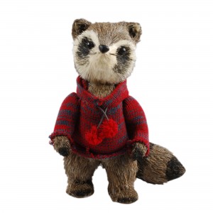 11.5 Inch H Christmas Decorative Raccoon