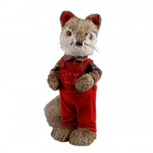13 Inch H Christmas Decorative Fox