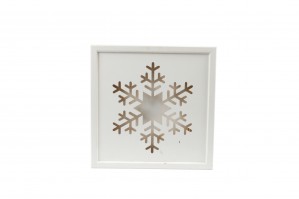 Wooden Illuminated Snowflake