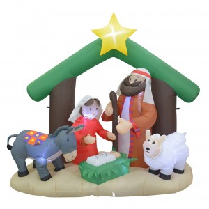 7FT  L Inflatable Nativity Scene