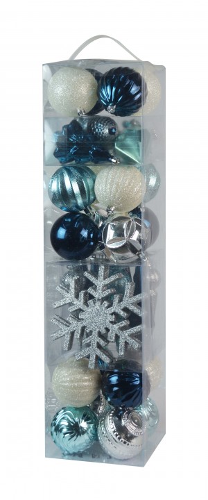 Combo 40Pk Asst Styles -Silver/blue/white
