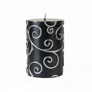 3 x 4 Inch Scroll Pillar Candle