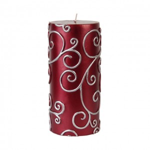 3 x 6 Inch Scroll Pillar Candle