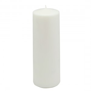 3 x 9 Inch White Pillar Candles