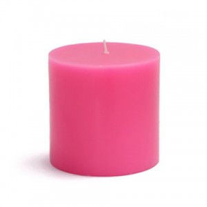 3 x 3 Inch Hot Pink Pillar Candle