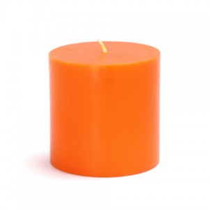 3 x 3 Inch Orange Pillar Candle