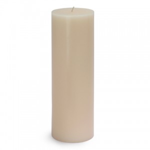 3 x 9 Inch Pale Ivory Pillar Candle