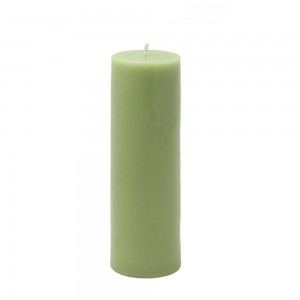 2 x 6 Inch Sage Green Pillar Candle