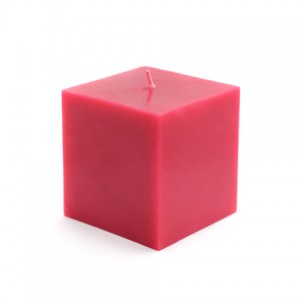 3 x 3 Inch Red Square Pillar Candles